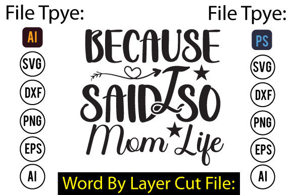 Because I Said so Mom Life Svg: Crafts & Graphics Review