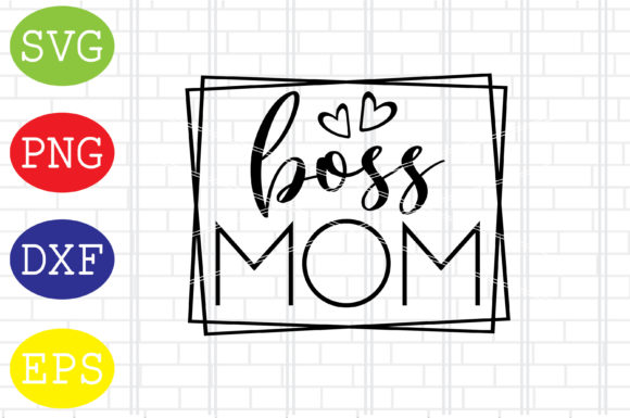 Boss Mom Square SVG: Modern Graphics for Crafts