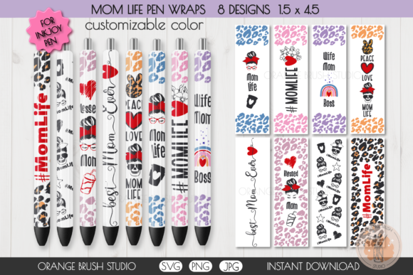 Mom Life Leopard Graphics for Crafts and Pens
