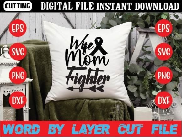 Wife Mom Fighter SVG: A Designer's Take on Bold Embroidery
